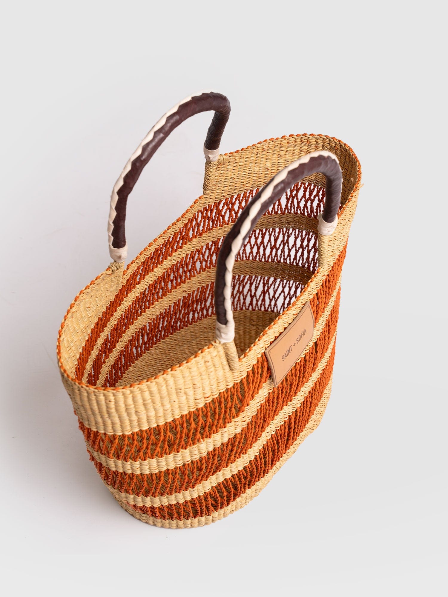 Simone Basket Bag - Orange